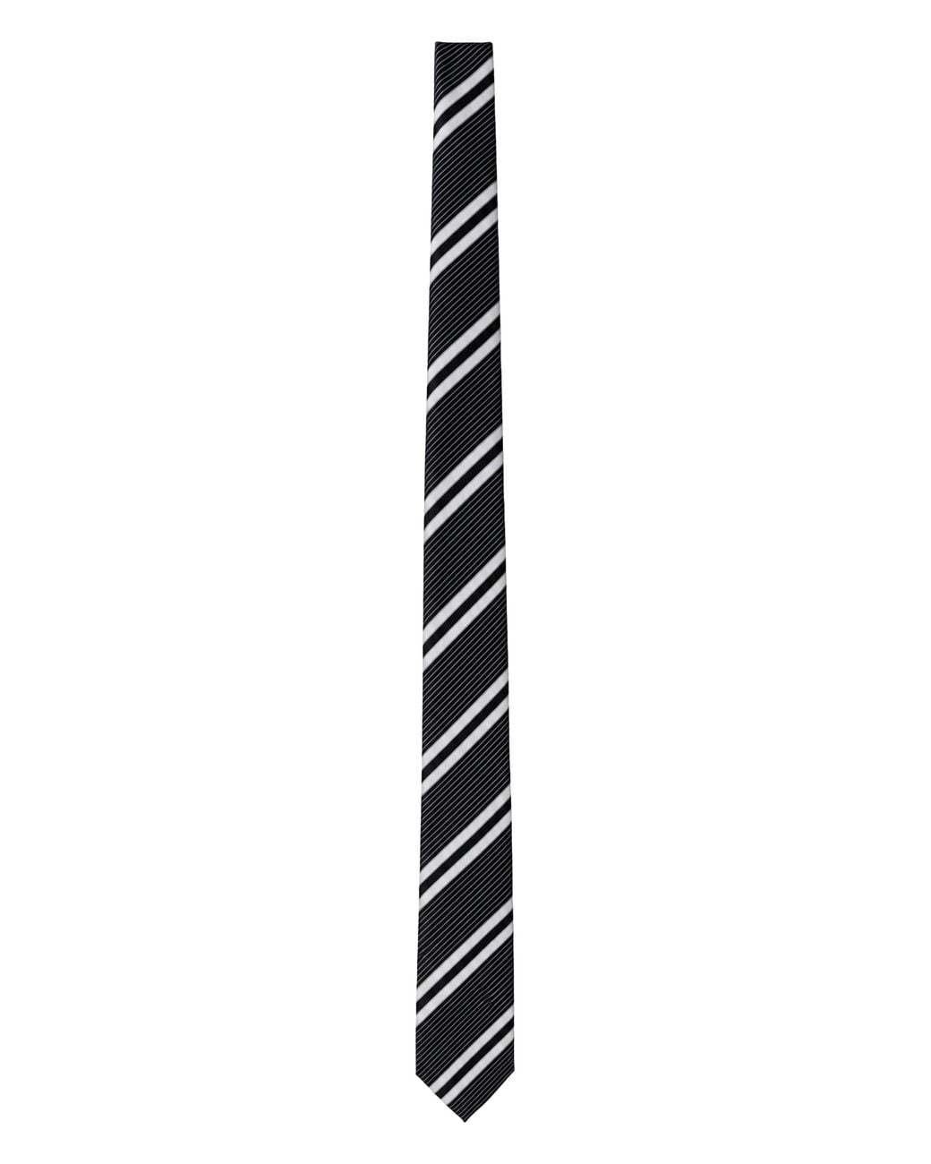 Saint Laurent Black Striped Tie for men