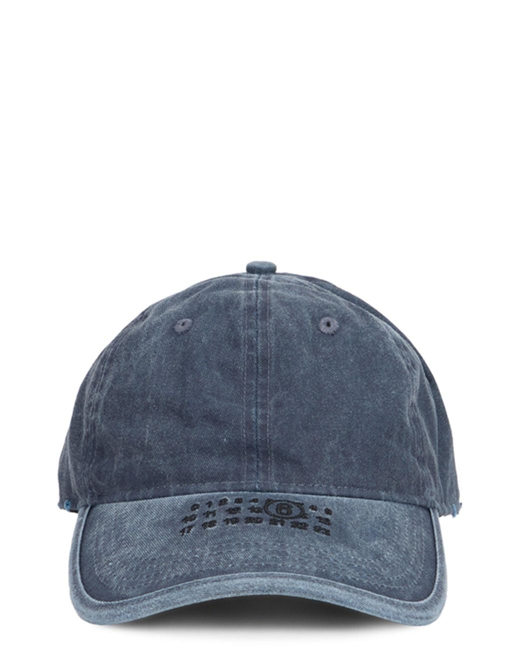 MM6 by Maison Margiela Blue Cotton Hat With A Curved Visor