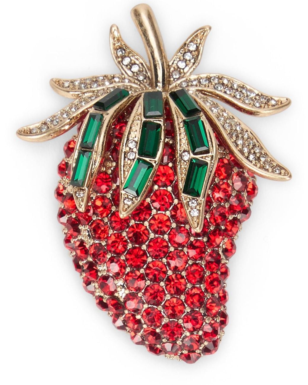 Weekend by Maxmara Red Brooch With Decorative Crystals