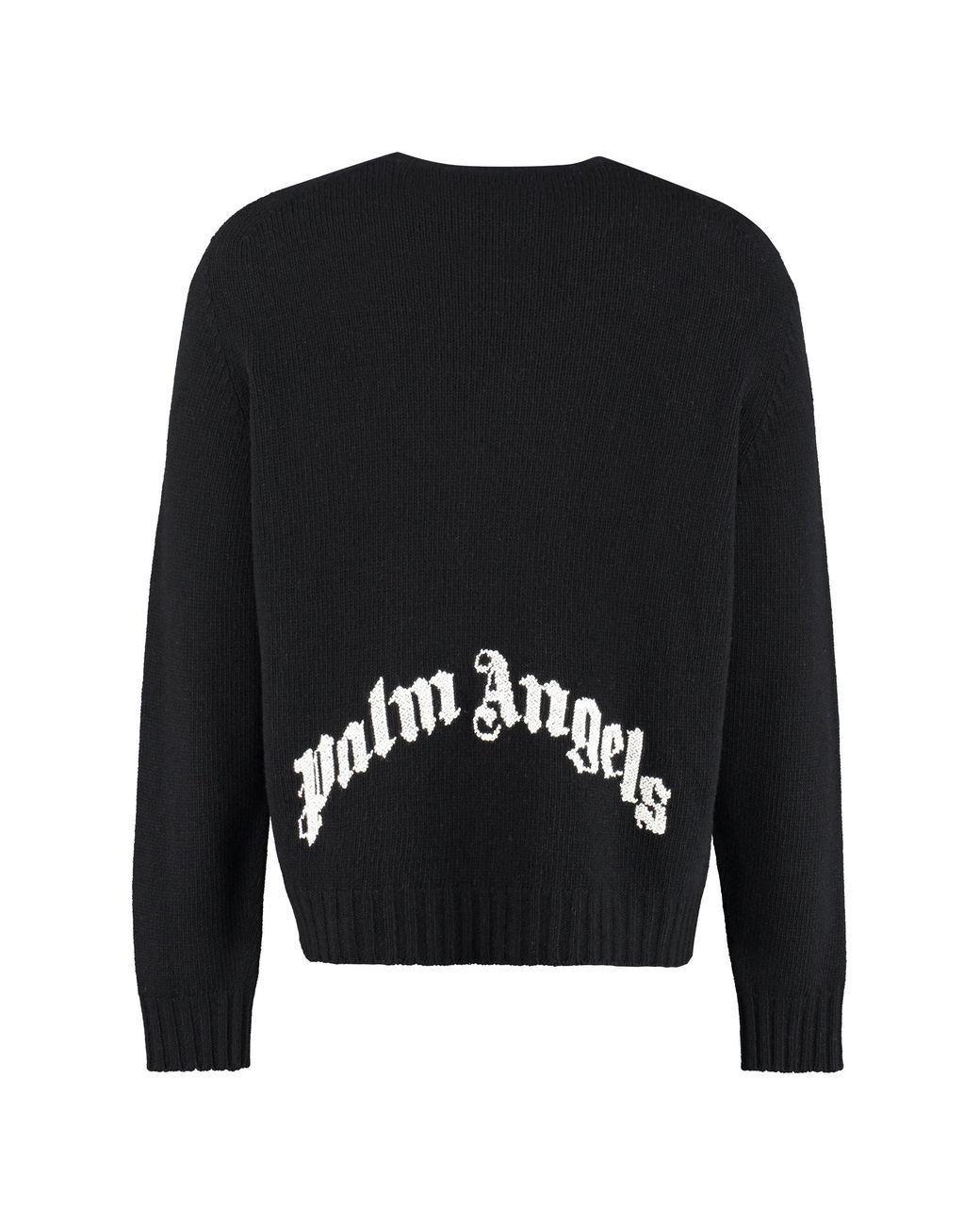 Palm Angels Black Wool Blend Pullover for men