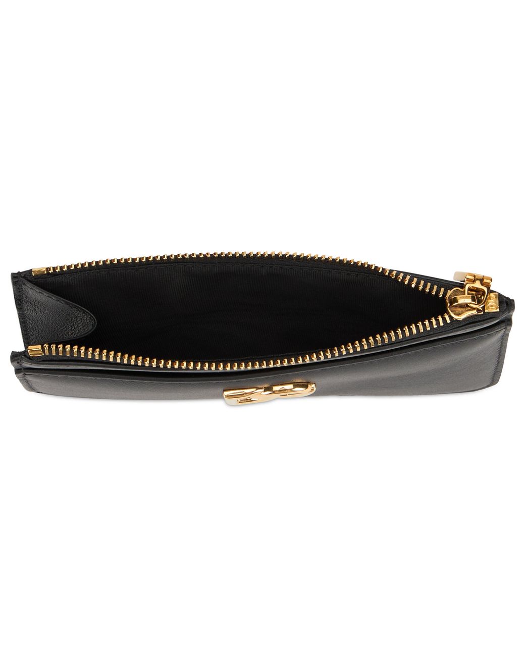 Dolce & Gabbana Black Card Holder Calfskin With Zip Wallets & Cardholders