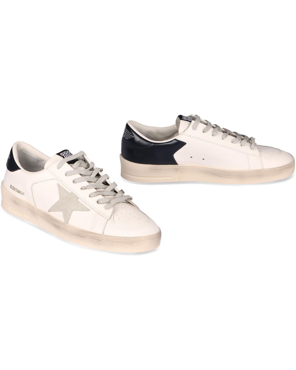 Golden Goose Deluxe Brand White Stardan Low-Top Sneakers for men