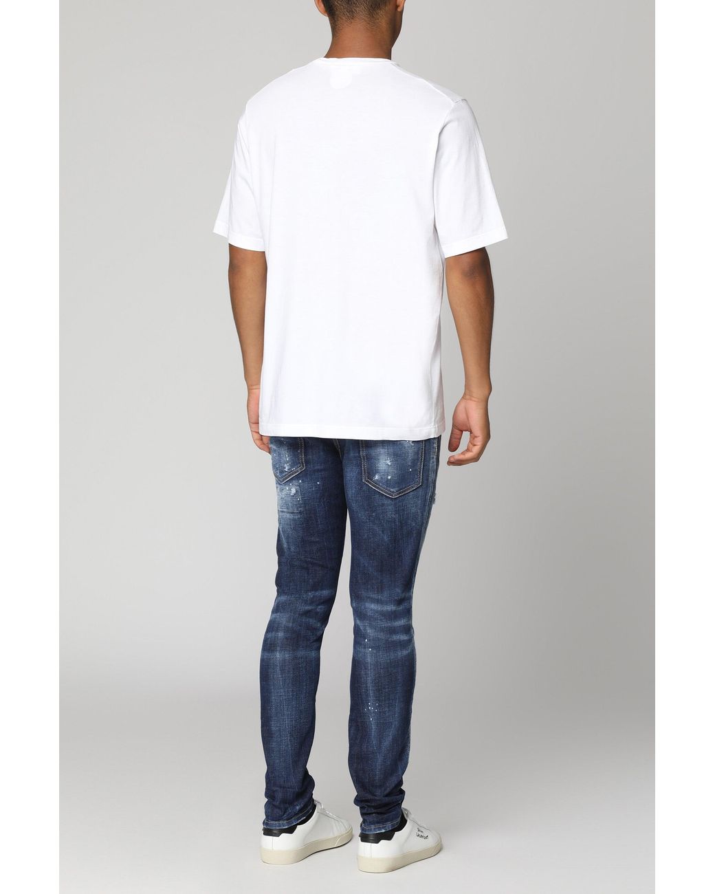 DSquared² White Logo Cotton T-Shirt for men