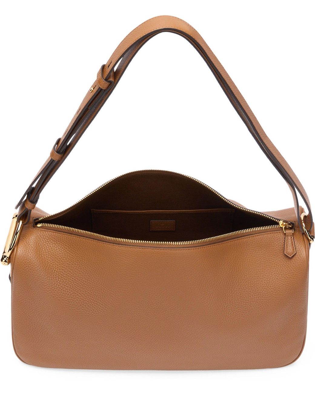 Gucci Brown Large Shoulder Bag Half Horsebit