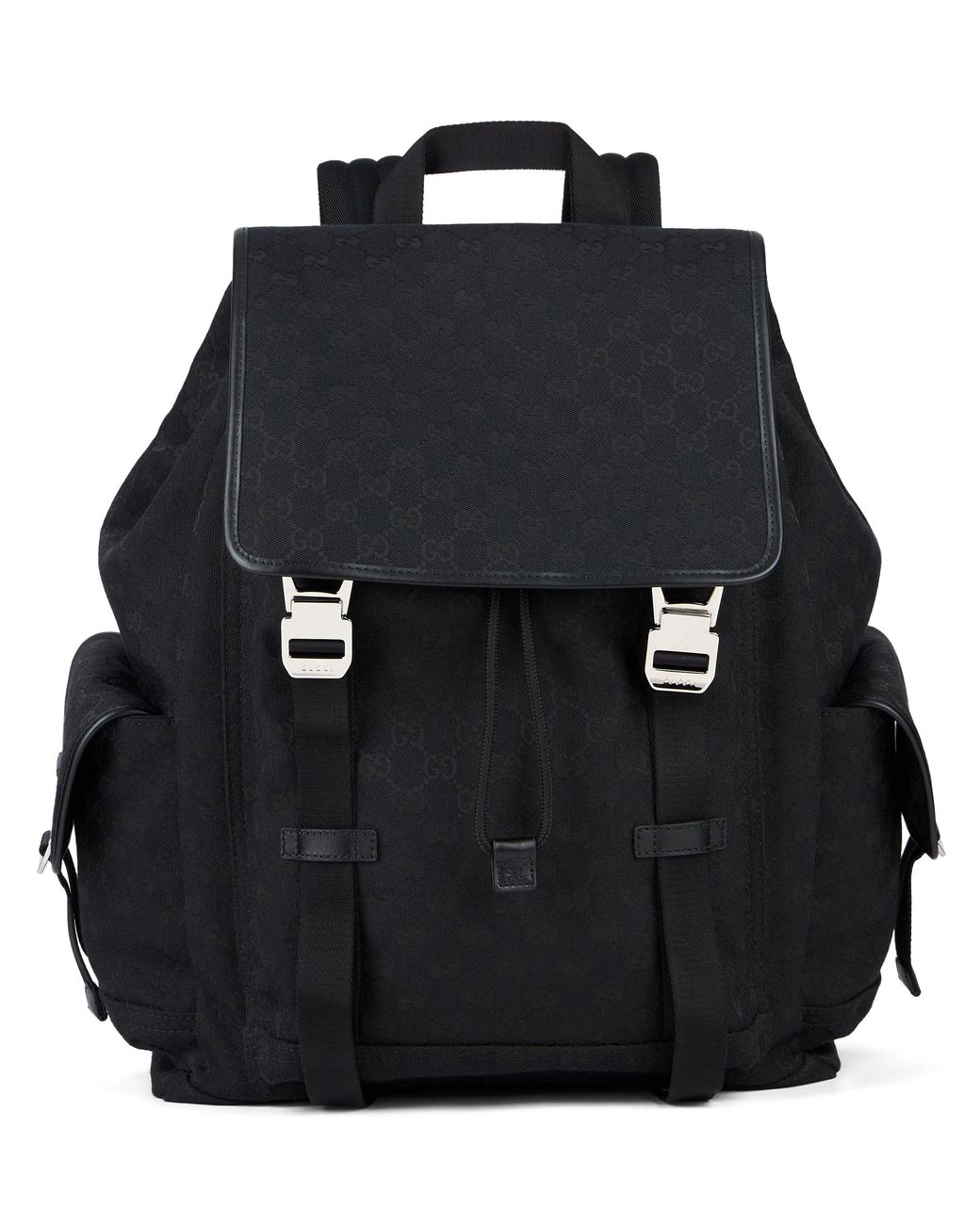 Gucci Black Gg Supreme Fabric Backpack for men