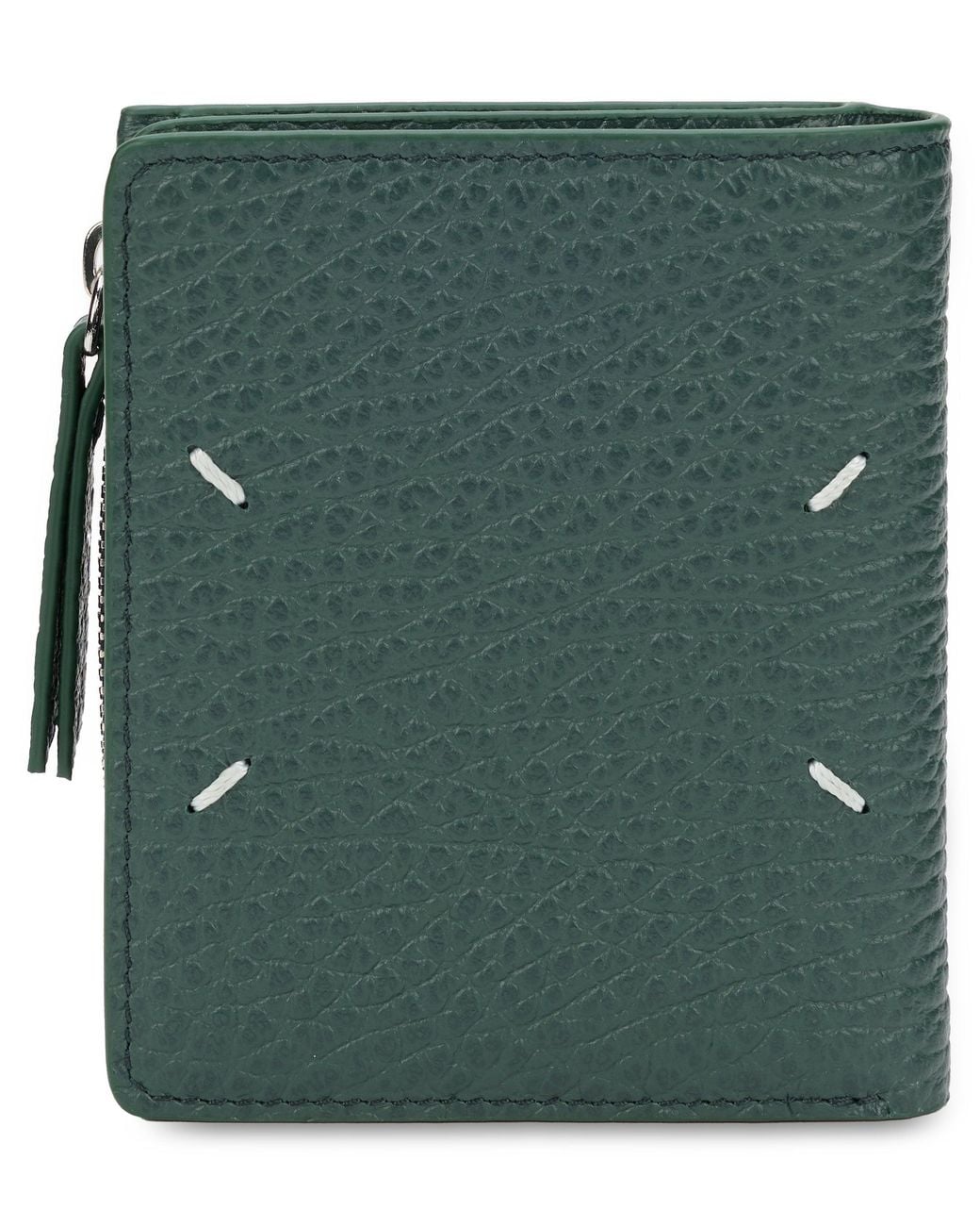 Maison Margiela Green Wallet With Zipper