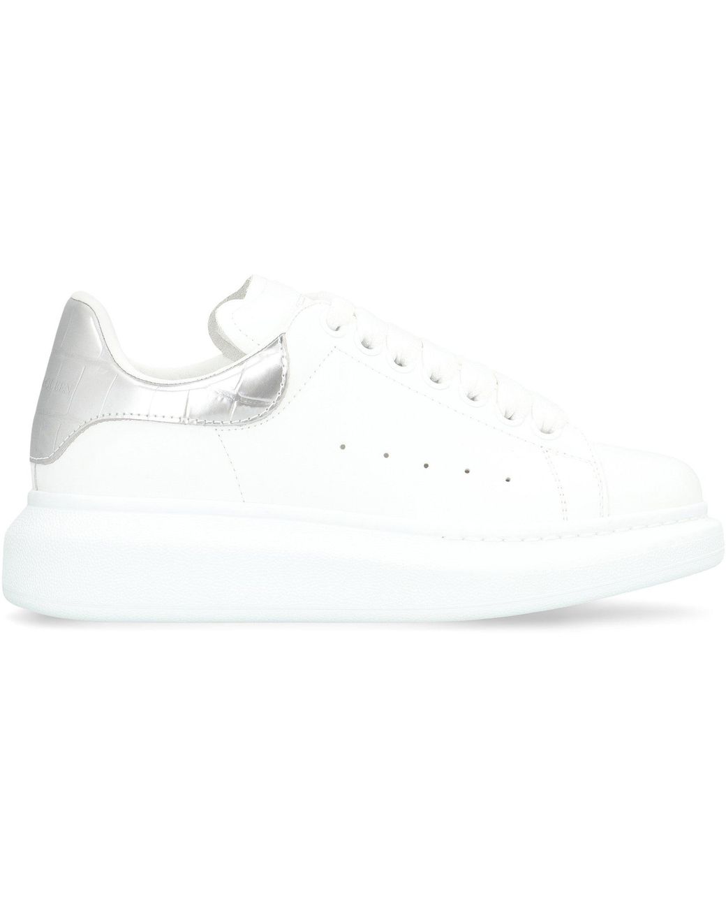 McQueen White Leather Chunky Sneakers