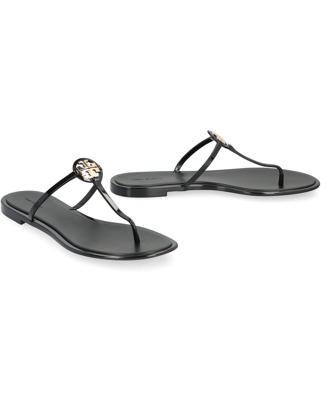 Tory Burch Black Sandals Mini Miller Jelly Perfect Polyurethane