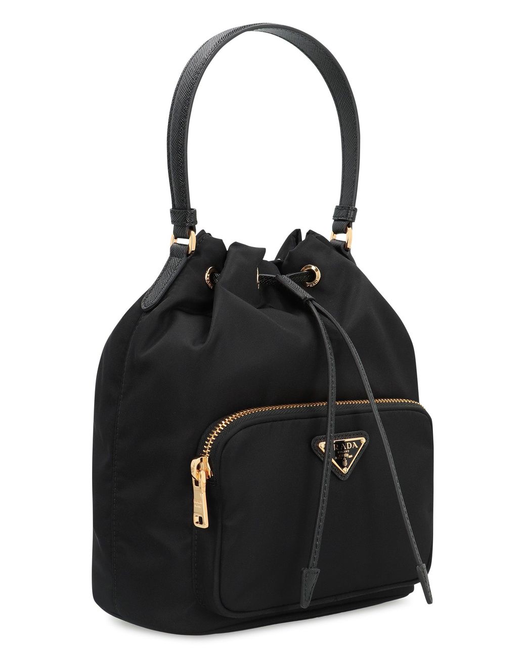 Borsa a secchiello Duet di Prada in Black