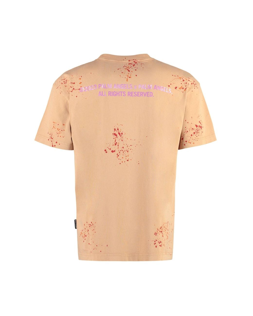 Palm Angels White Cotton Crew-neck T-shirt for men