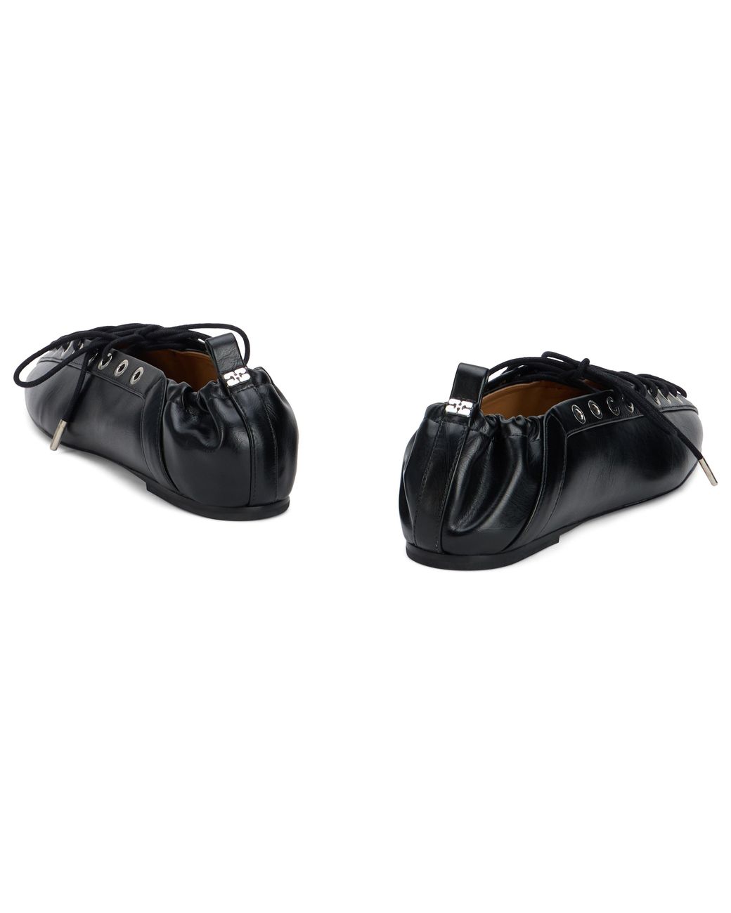 Ganni Black Ballet Shoes Polyurethane Ballerina
