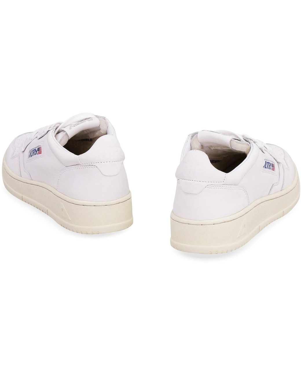 Autry White Medalist Leather Low-Top Sneakers Leather; Cotton; Rubber Trainers