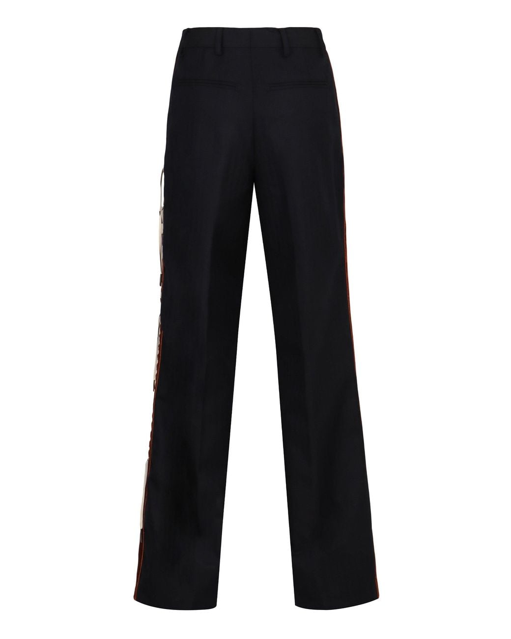 Dries Van Noten Black Straight Flat Front Pants