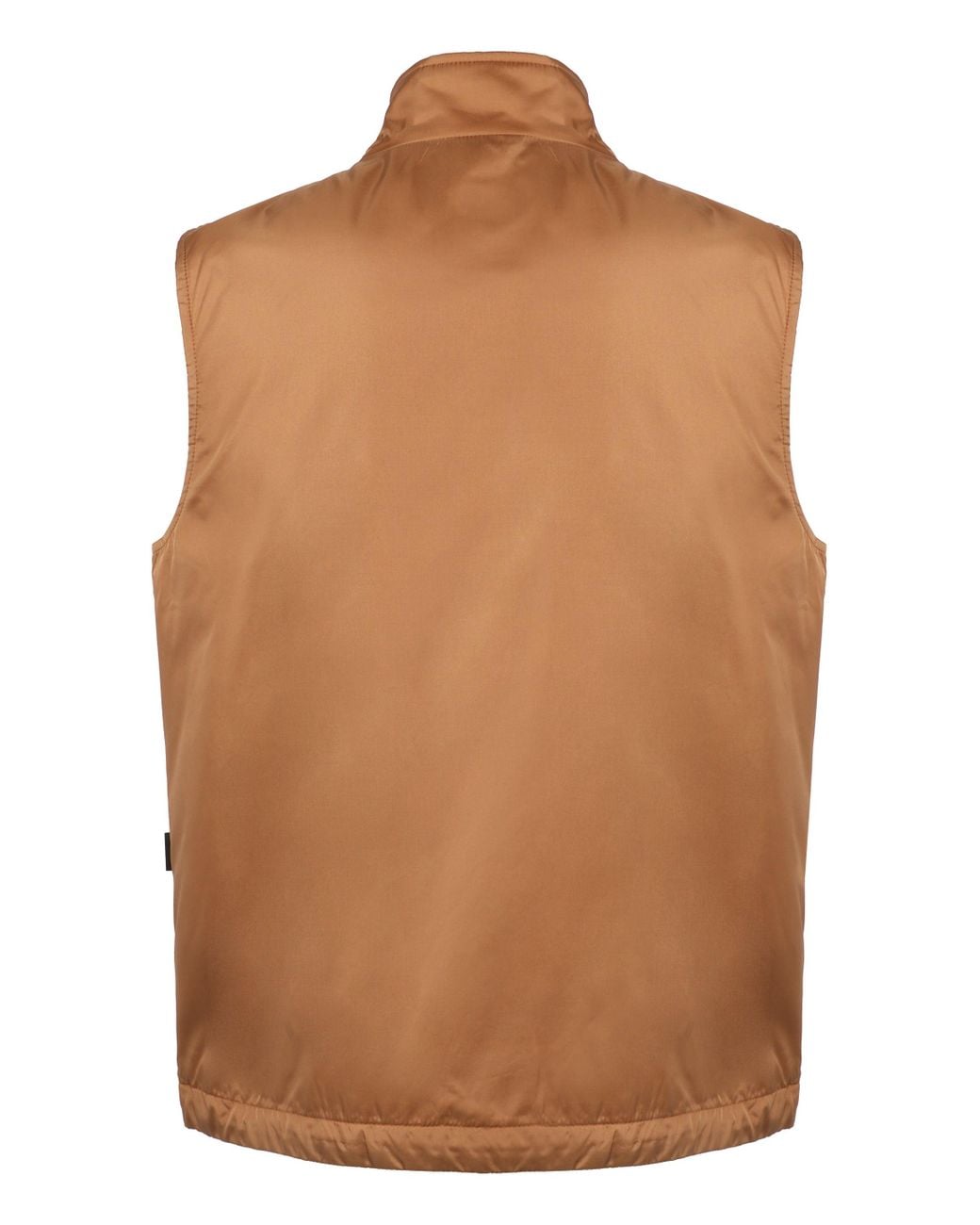 Aspesi Brown Vernes Full Zip Down Vest for men
