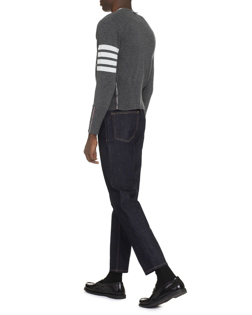 Thom Browne Black Cashmere Cardigan for men