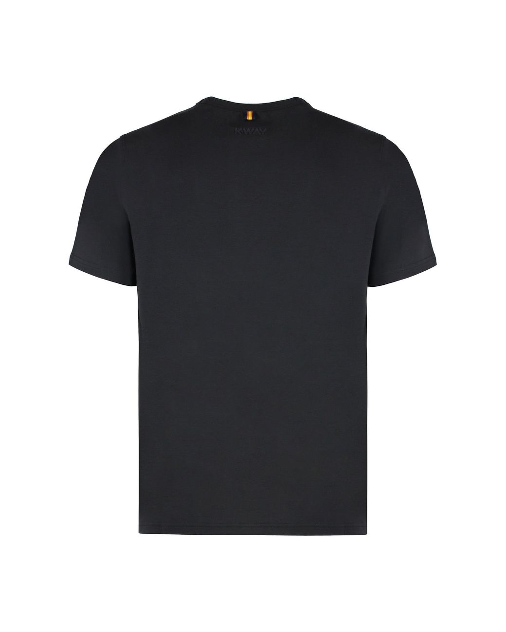 K-Way Black Adame Cotton Crew-Neck T-Shirt for men