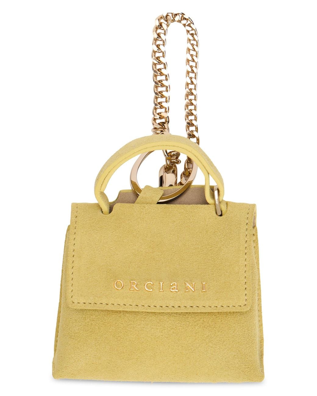 Orciani Metallic Sveva Mini Suede Bag