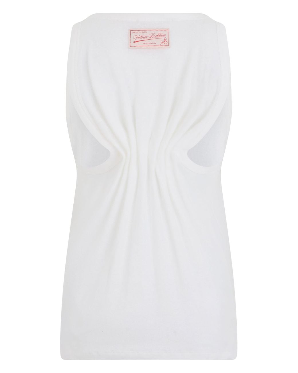 Victoria Beckham White Tank Top Made Of Cotton And Linen