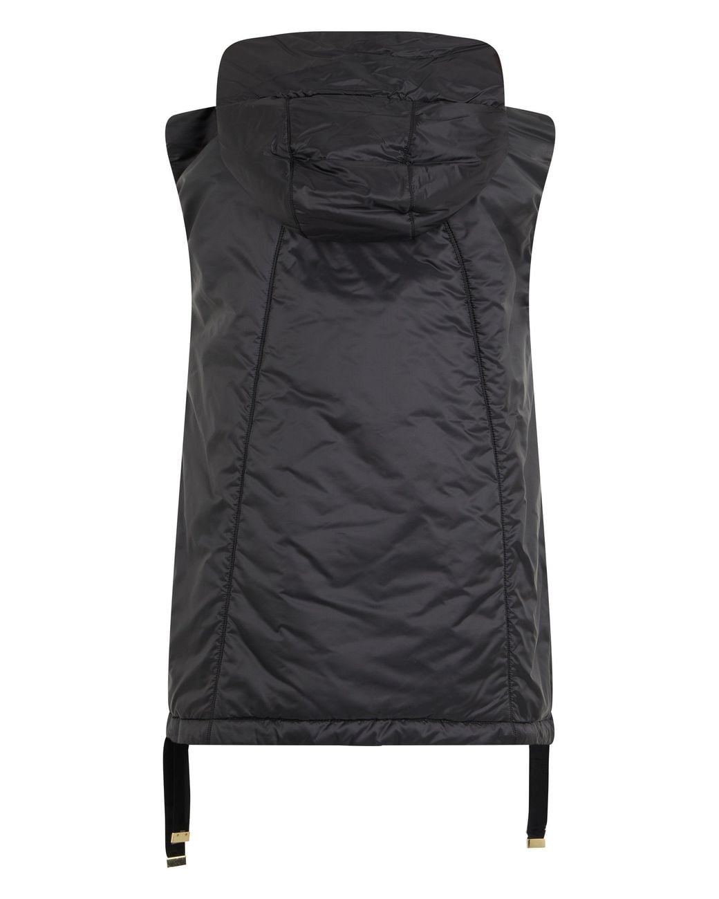 Max Mara Black S Max Mara Padded Vest With Hood