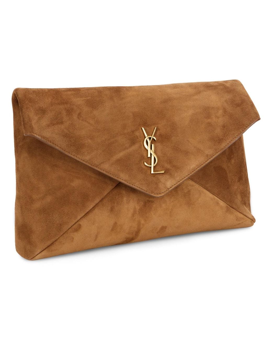 Saint Laurent Brown Large Cutch Envelope