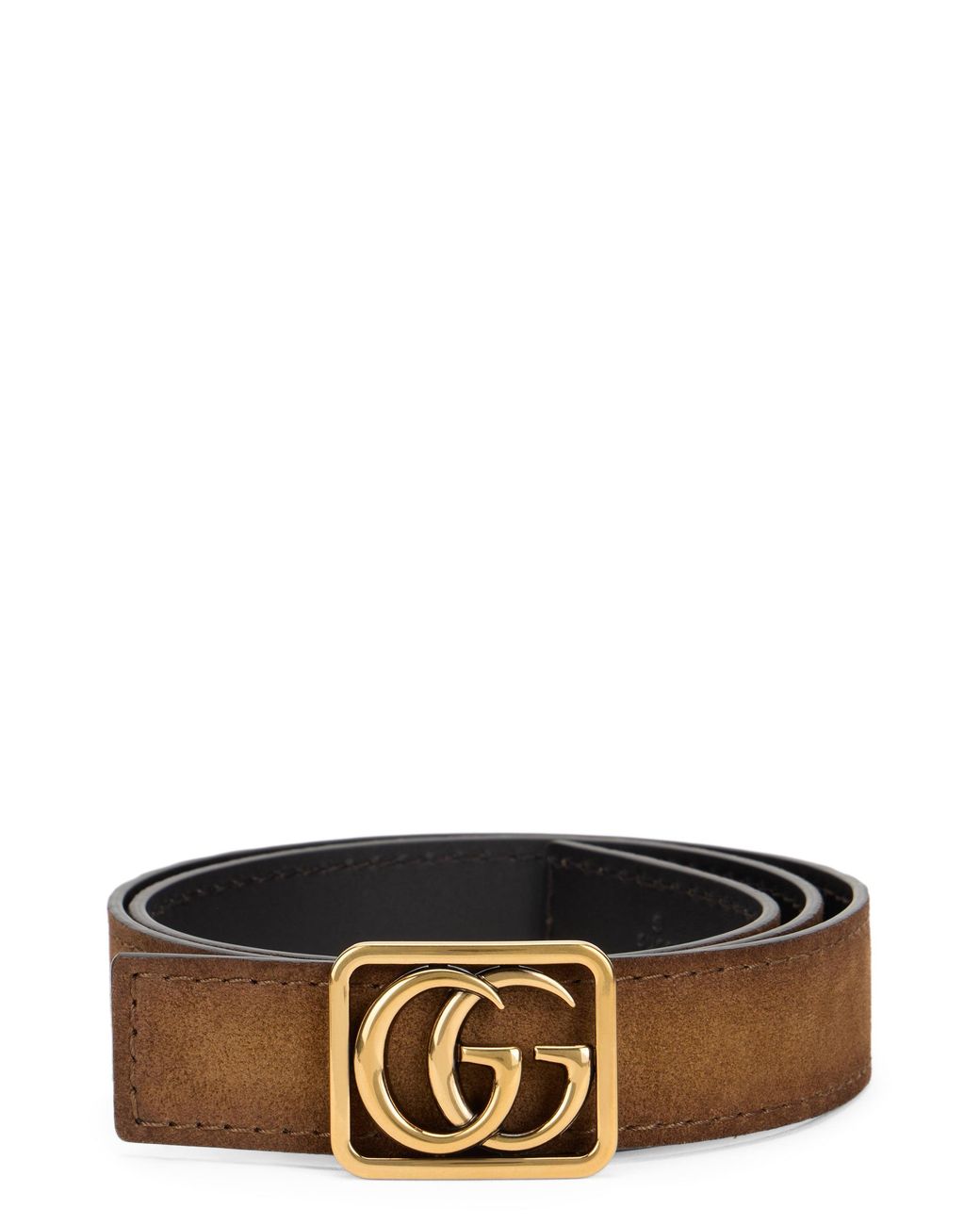Gucci Brown Reversible Belt Double G for men
