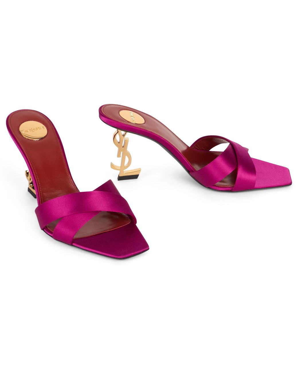 Saint Laurent Pink Mules Opyum