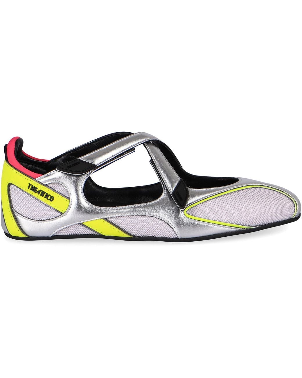 The Attico Black Holographic Ballerina Silver Floor 01