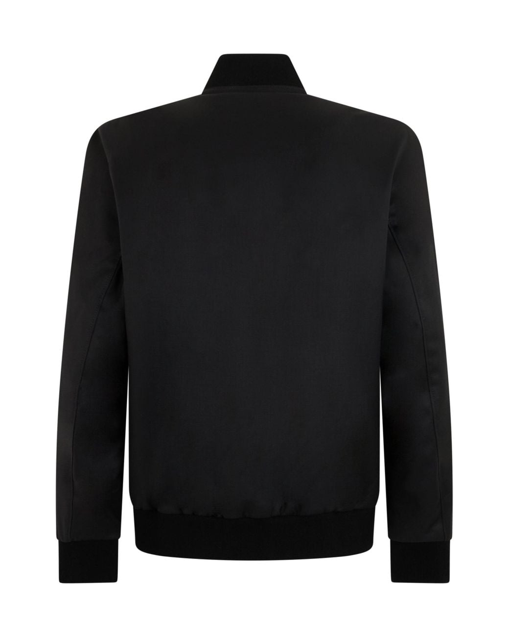 Boss Black Wool Blend Zip Front Bomber Jacket for men
