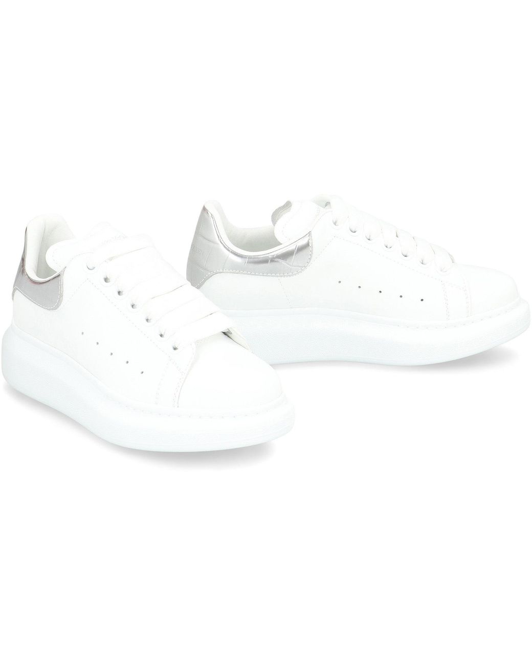 McQueen White Leather Chunky Sneakers