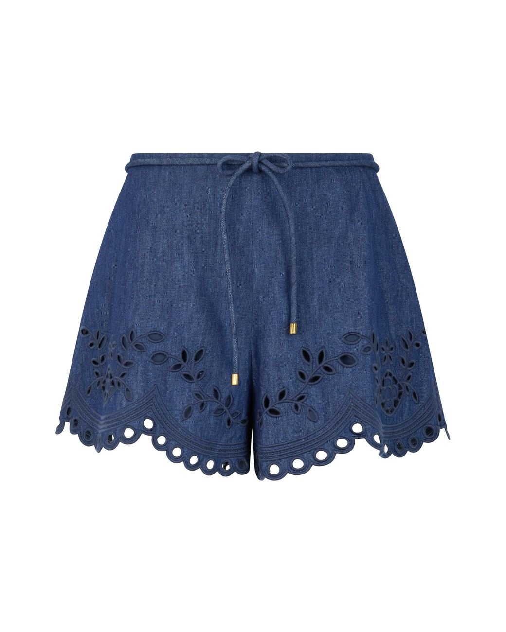 Zimmermann Blue Shorts With Embroidery
