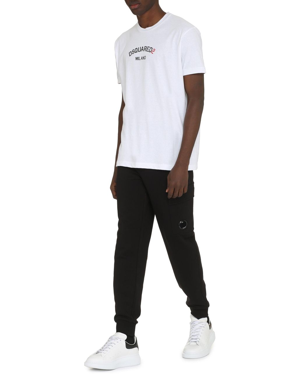 DSquared² White Classic Comfort Graphic T-Shirt for men