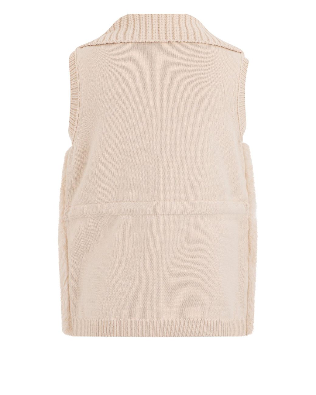 Moncler Natural Wool And Cashmere Gilet Waistcoats & Gilets