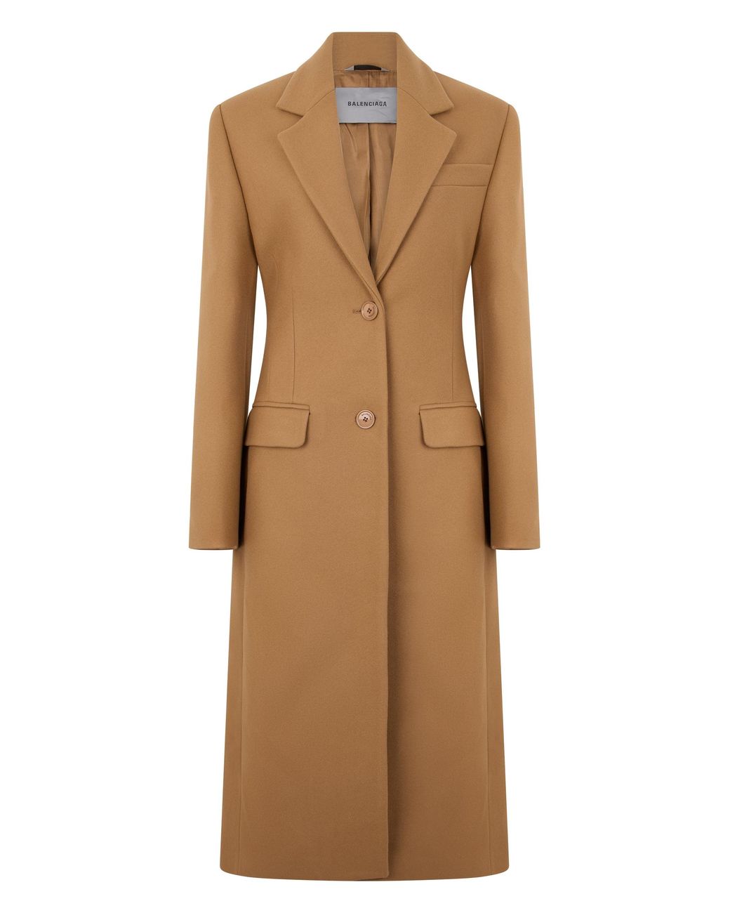 Balenciaga Natural Long Coat With Pockets