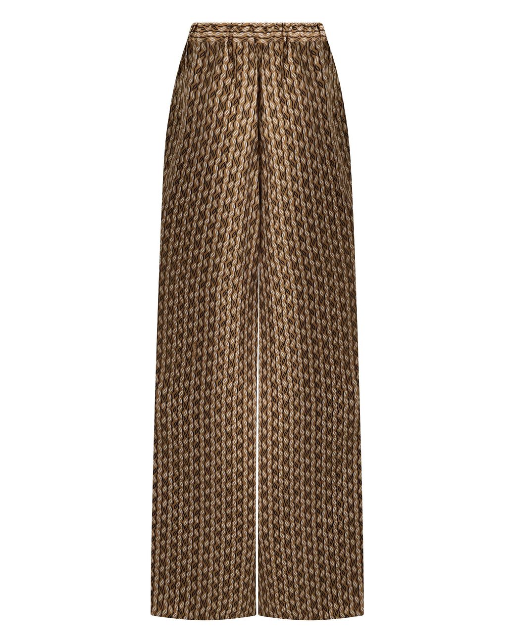 Max Mara Natural Printed Wide-Leg Pants
