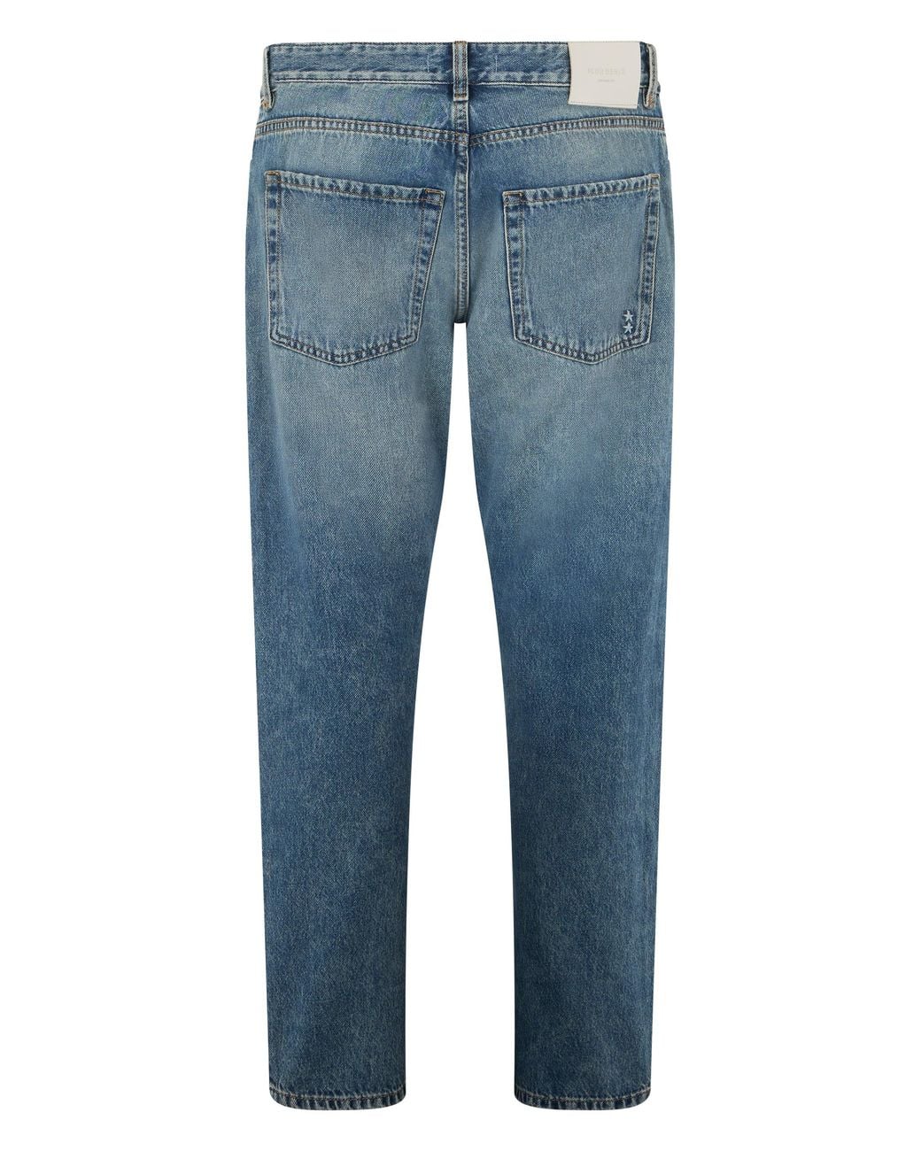 ICON DENIM Blue Slim Cotton Jeans for men