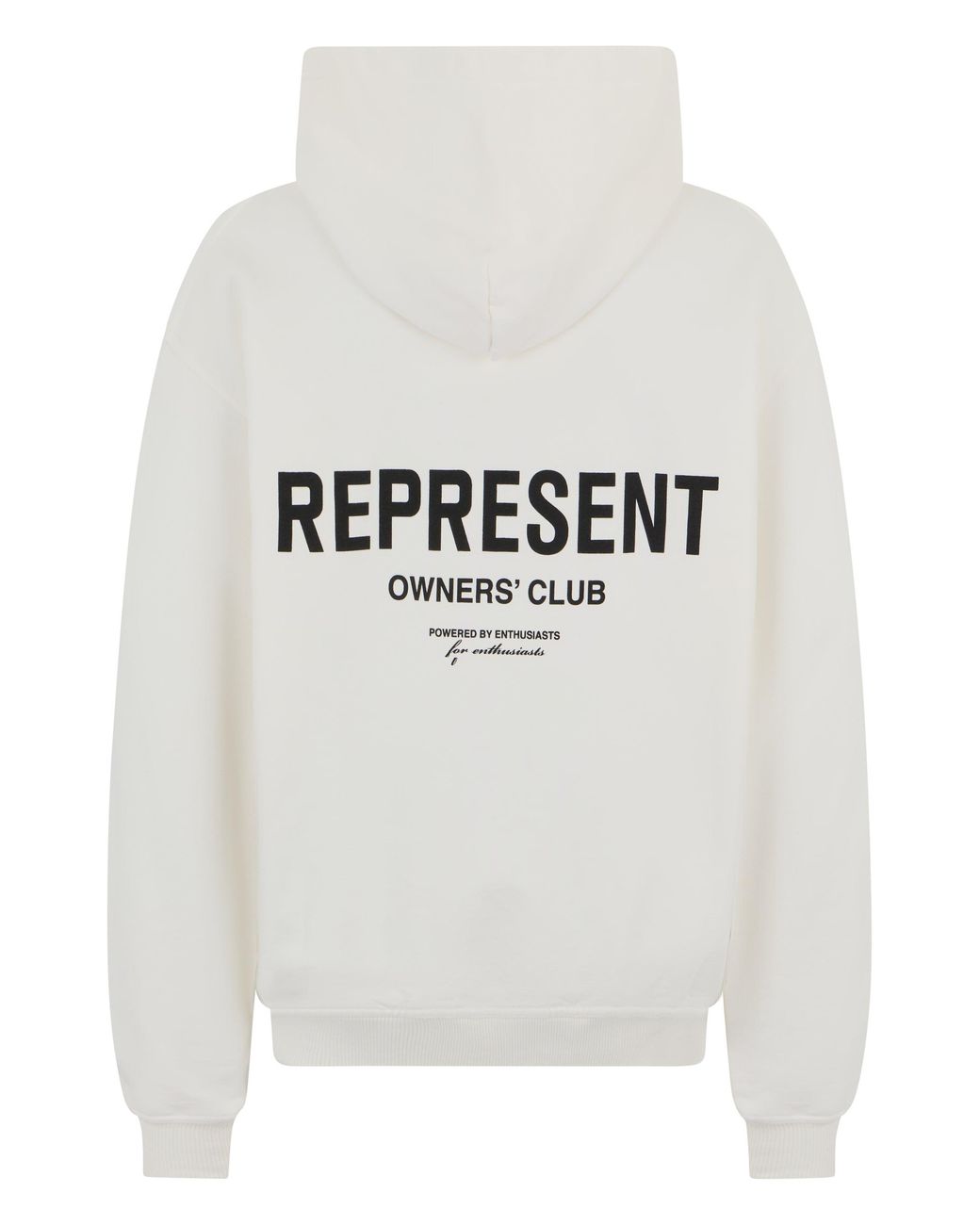 Represent White Hooded Sweatshirt Owners Club Cotton Jumpers for men