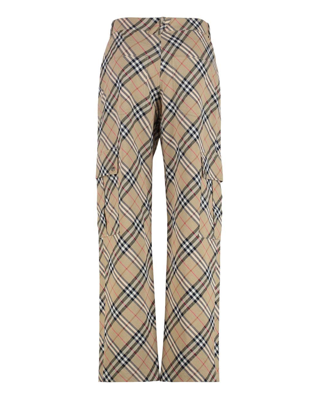 Burberry Gray Linen And Cotton Trousers for men