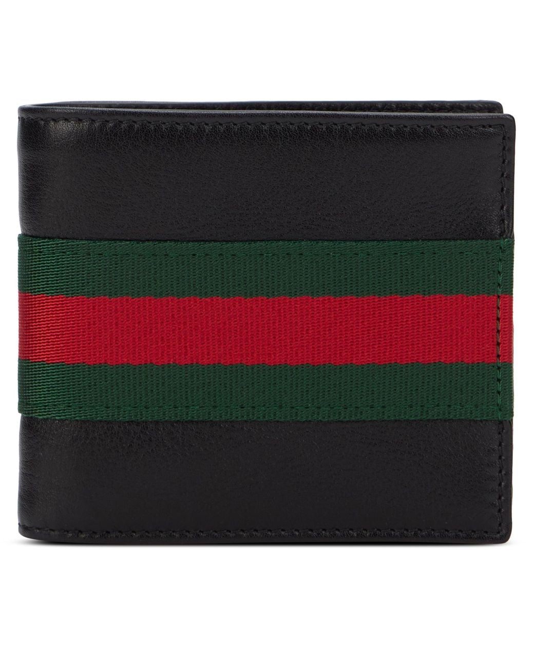 Gucci Red Bi-Fold Wallet Web Trademark for men