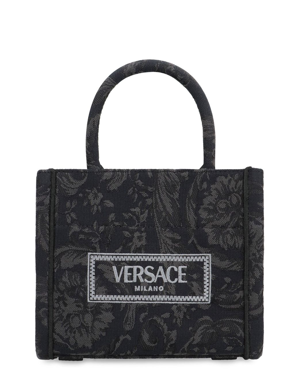 Versace Black Athena Mini Tote Bag Polyamide