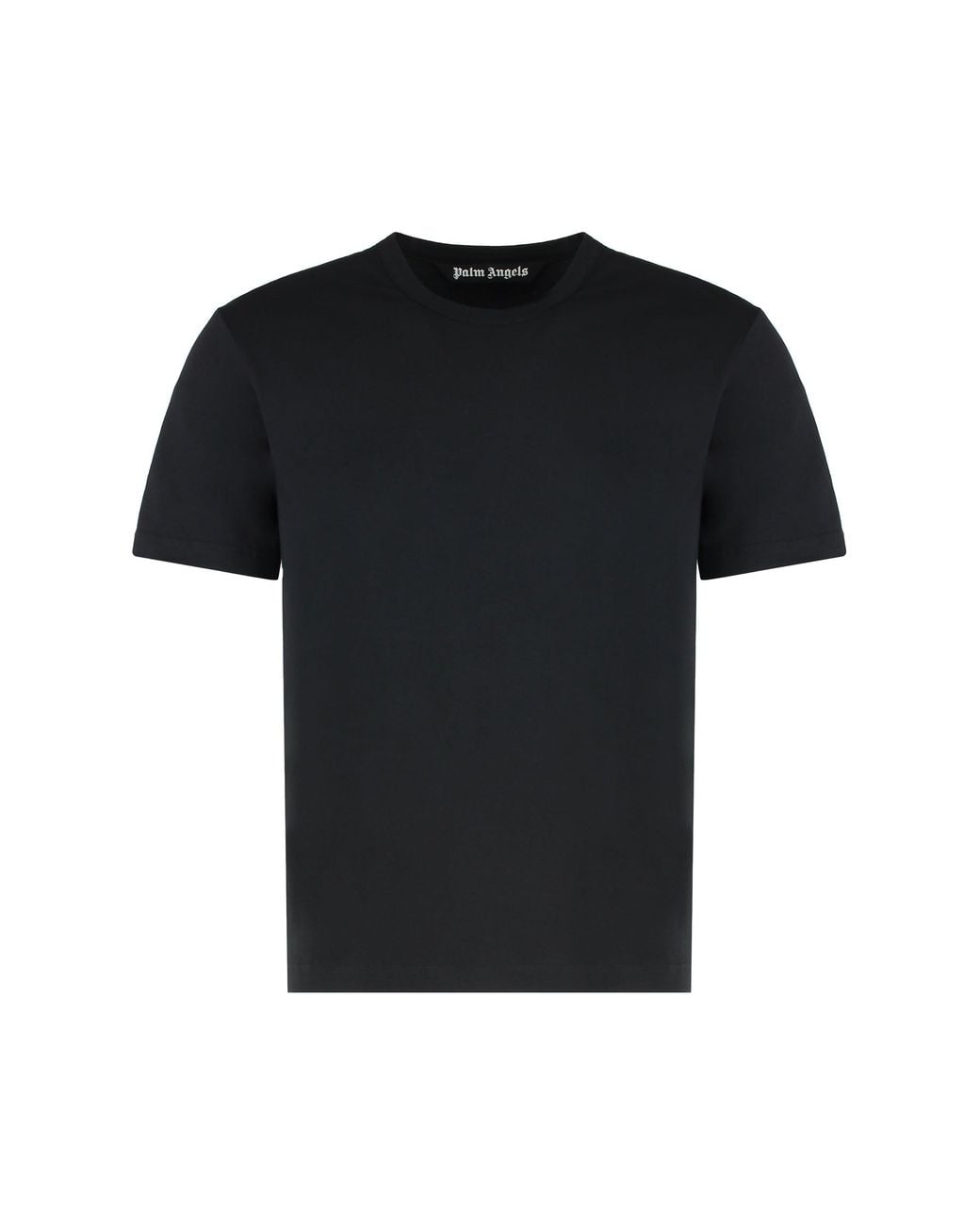 Palm Angels Black Set Of Three Crew Neck T-Shirts Cotton for men