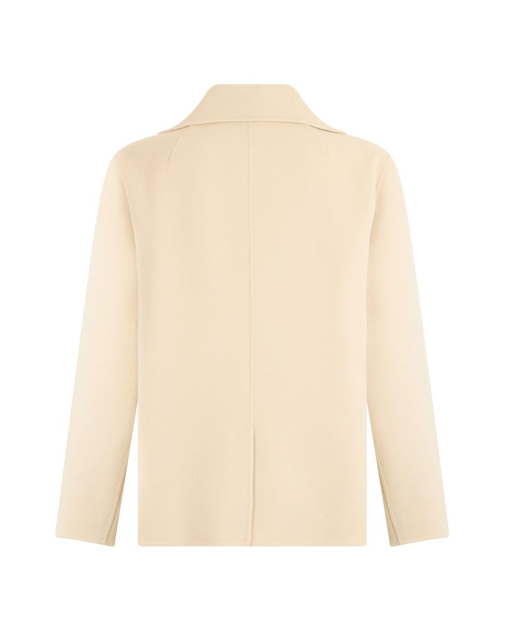 Max Mara Natural S Max Mara Double-Breasted Wool Jacket