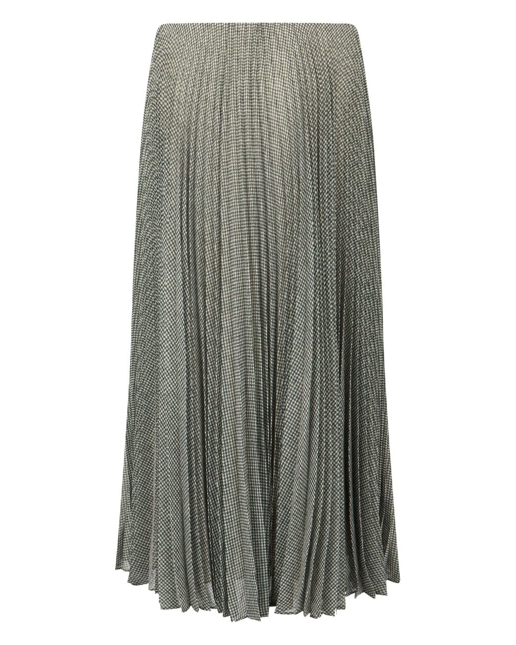 Vince Gray Long Pleated Skirt