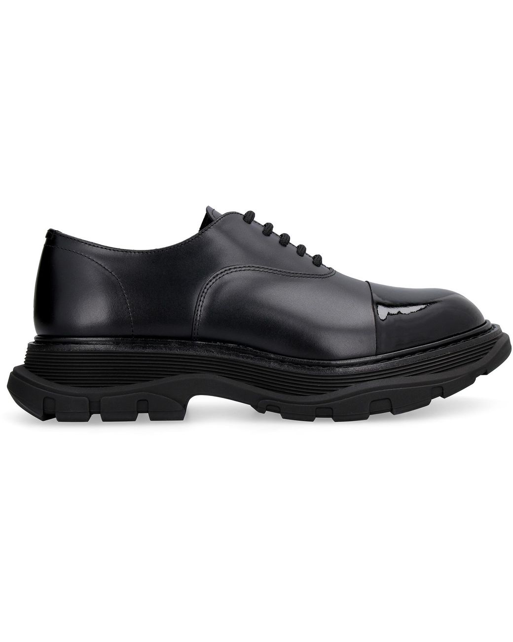 of black leather alexander mcqueen shoes