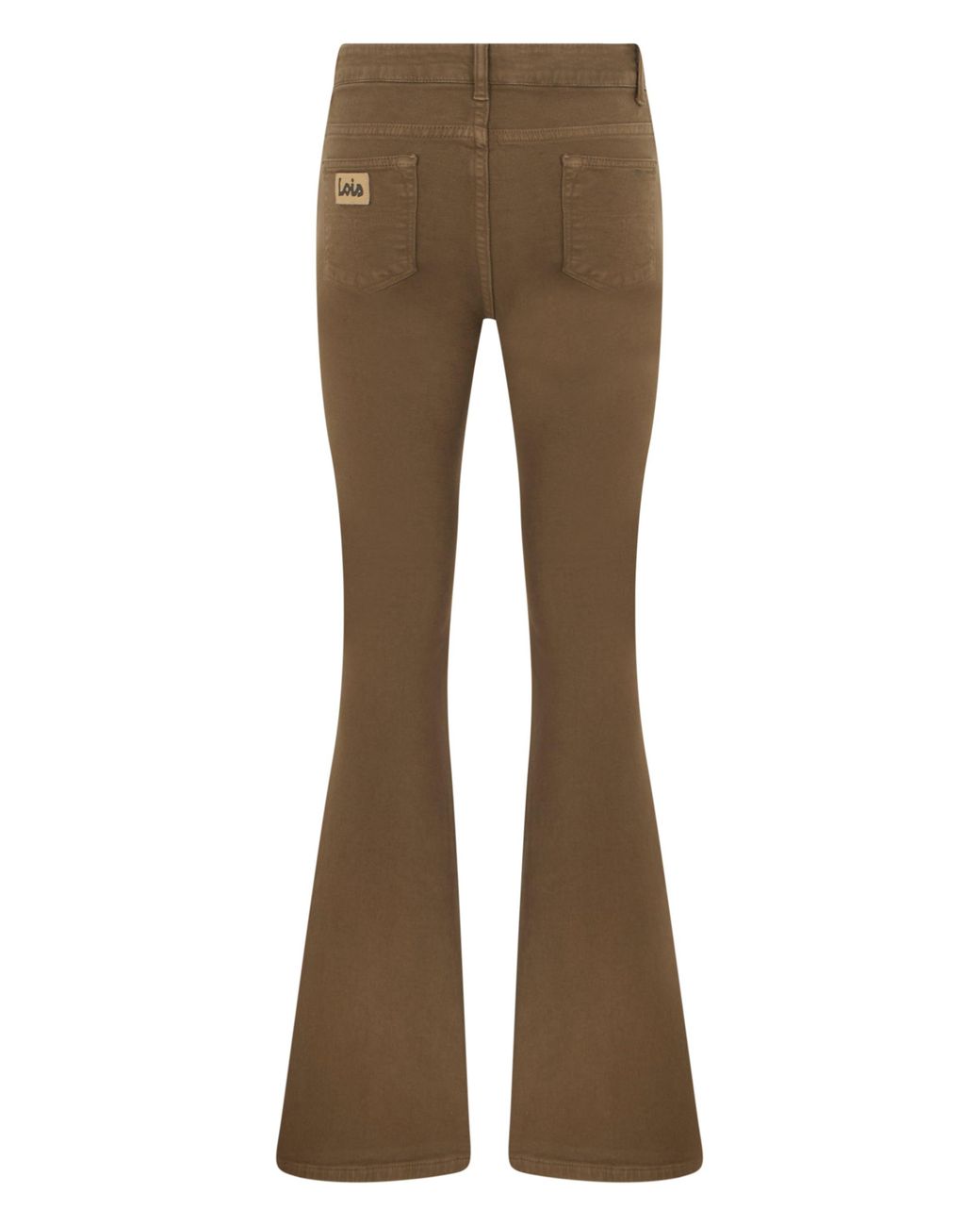 Lois Brown Elephant Leg Flared Jeans For