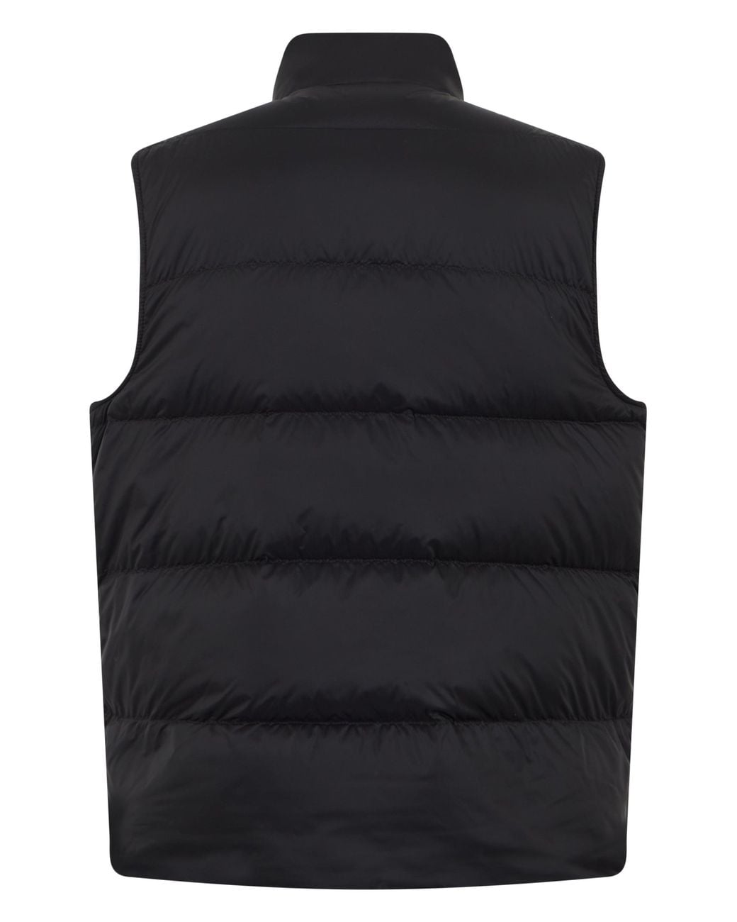 Moncler Black Padded Gilet With Collar for men
