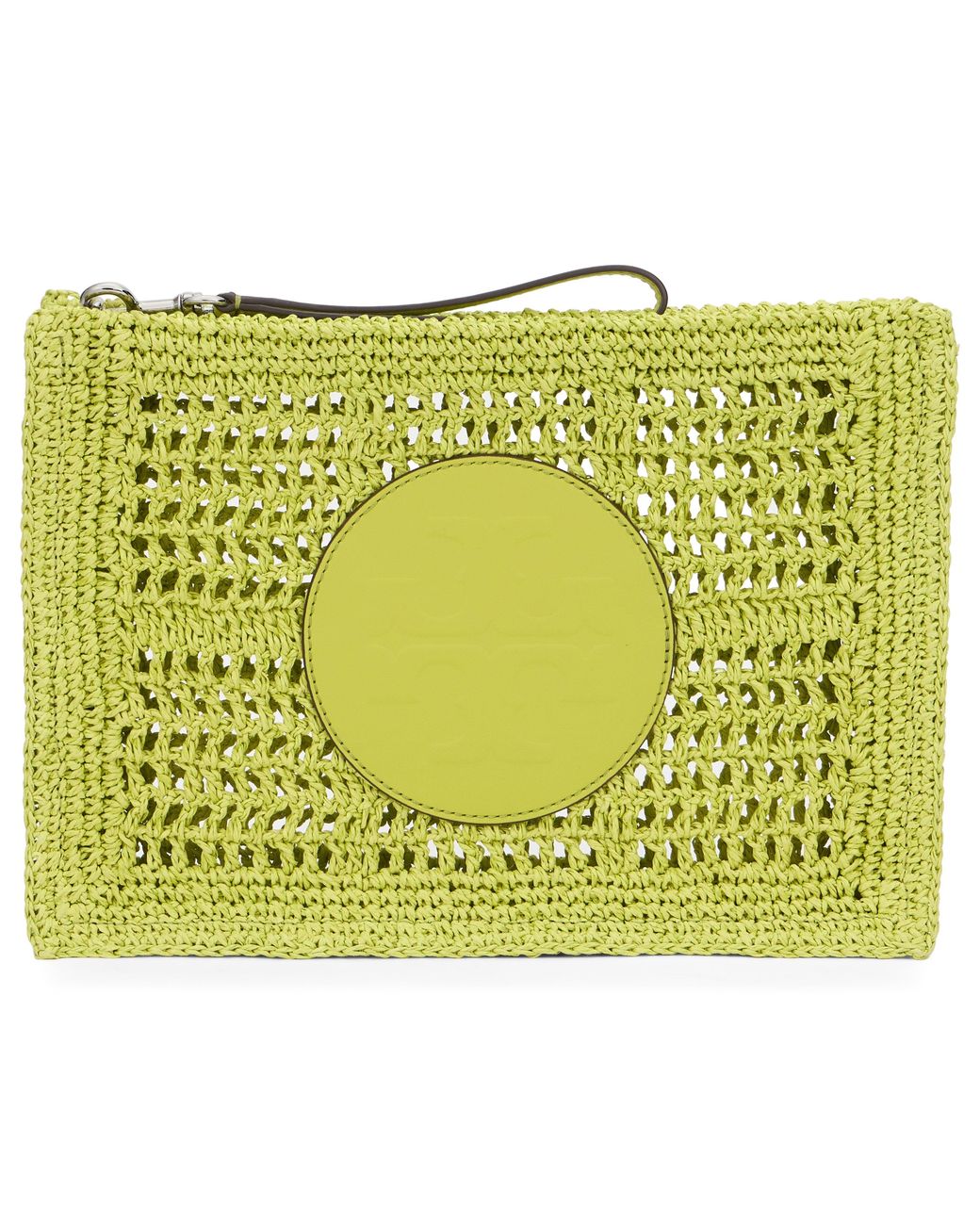 Tory Burch Yellow Pouch Ella Crochet