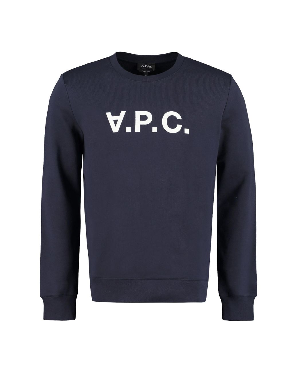 A.P.C. Vpc Cotton Crew-neck Sweatshirt in Blue for Men - Lyst
