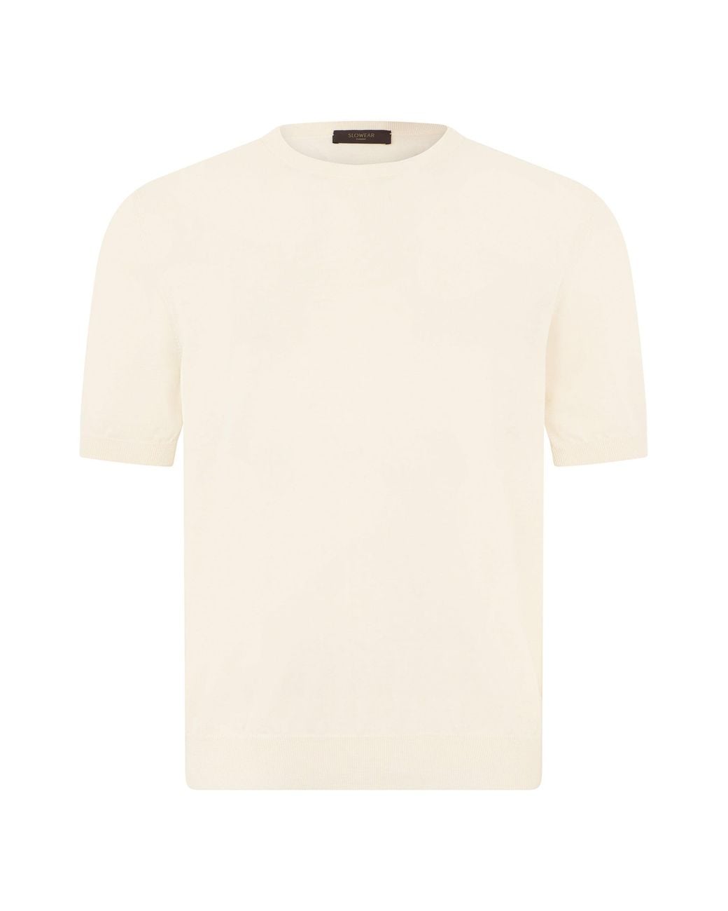 Slowear Natural Cotton Sweater With Short Sleeves for men