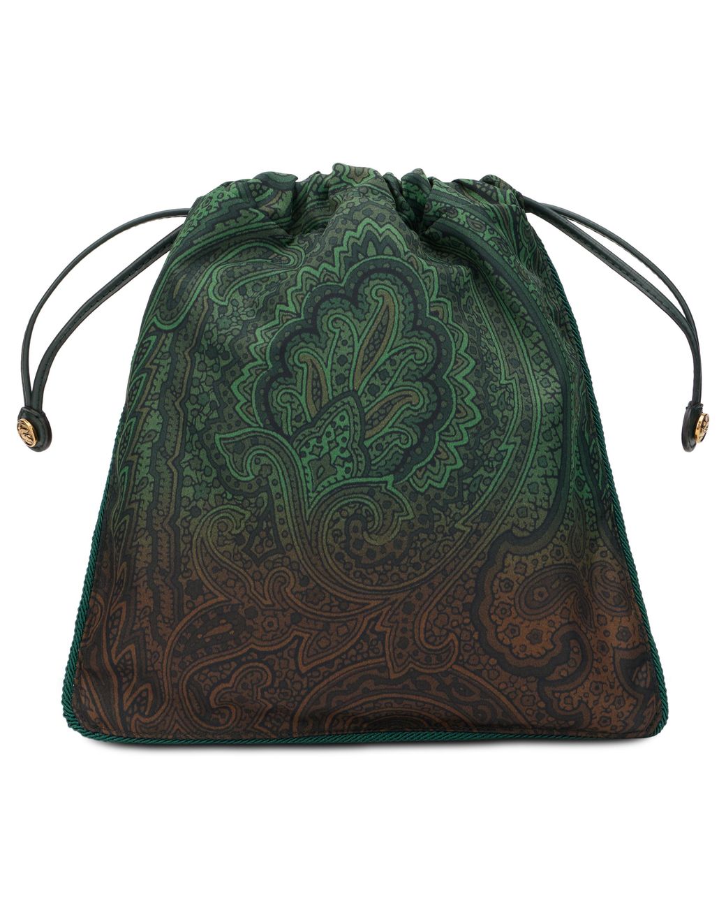 Etro Green Bosa Bag With Paisley Pattern