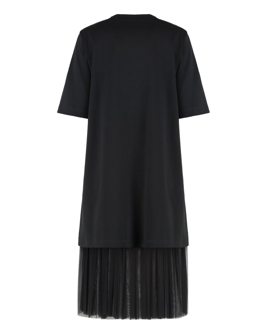 Moncler Black Cotton And Tulle Dress